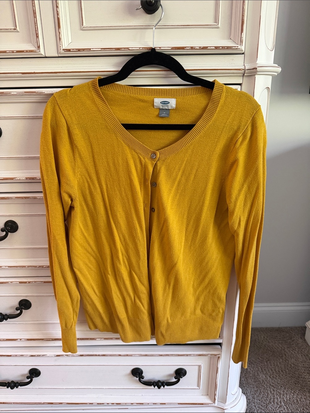 Old Navy Mustard Yellow Women's V-Neck Cardigan